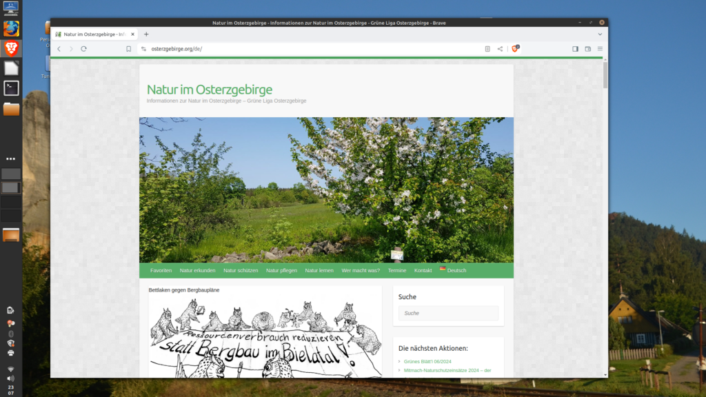 Screenshot Osterzgebirge.org